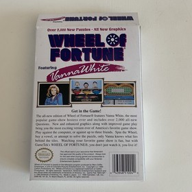 WHEEL OF FORTUNE Nintendo NES, featuring Vanna White, Complete with Styrofoam