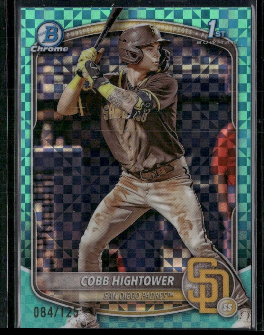 2025 Bowman - Chrome Prospects Cobb Hightower #BCP-104 Aqua X-Fractor /125 (RC)