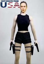 1/6 Lara Croft Tank Top Jeans Short Set For 12" PHICEN Hot Toys Female Figure