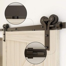 4FT-20FT Sliding Barn Door Hardware Track Kit Modern Closet Single/Double Door