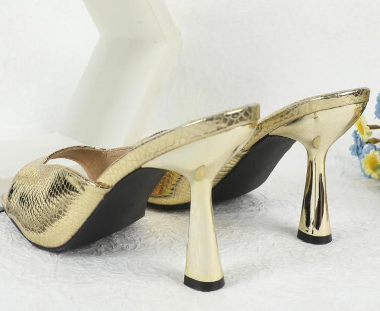 PANTOFOLA D’ORO Sandali donna moda estate punta aperta punta testurizzata sexy festa tacchi alti
