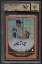 Kevin Ziomek 2013 Bowman Chrome ORANGE Refractor /25 Auto BGS 9.5 - Tigers