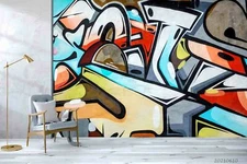 3D Graffiti Abstract Wallpaper Wall Mural Removable Self-adhesive Sticker3701