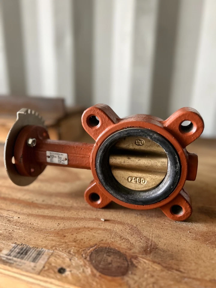 3” Cast Iron Lug Style Butterfly Valve (With Handle) - Image 3 of 4