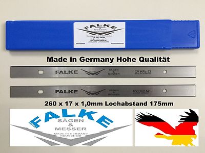 Hobelmesser Scheppach 2 Stück 260x17x1mm 175mm Lochabstand 