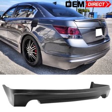 Fits 08-10 Honda Accord Mugen Style Rear Bumper Lip Unpainted - Pu
