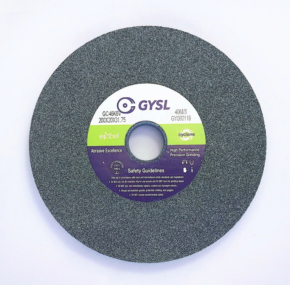 EXCEL CYCLONE 6" Bench Grinding Wheel - 150 x 20 x 31.75mm Silicon Carbide 100 Grit