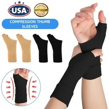 Compression Gloves Joint Care Thumb Support Wrist Brace Arthritis Pain Relief US