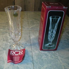 RCR Royal Crystal Rock #170 Bud Vase 6 ½” Tall -24% Lead Made in Italy -Open Box