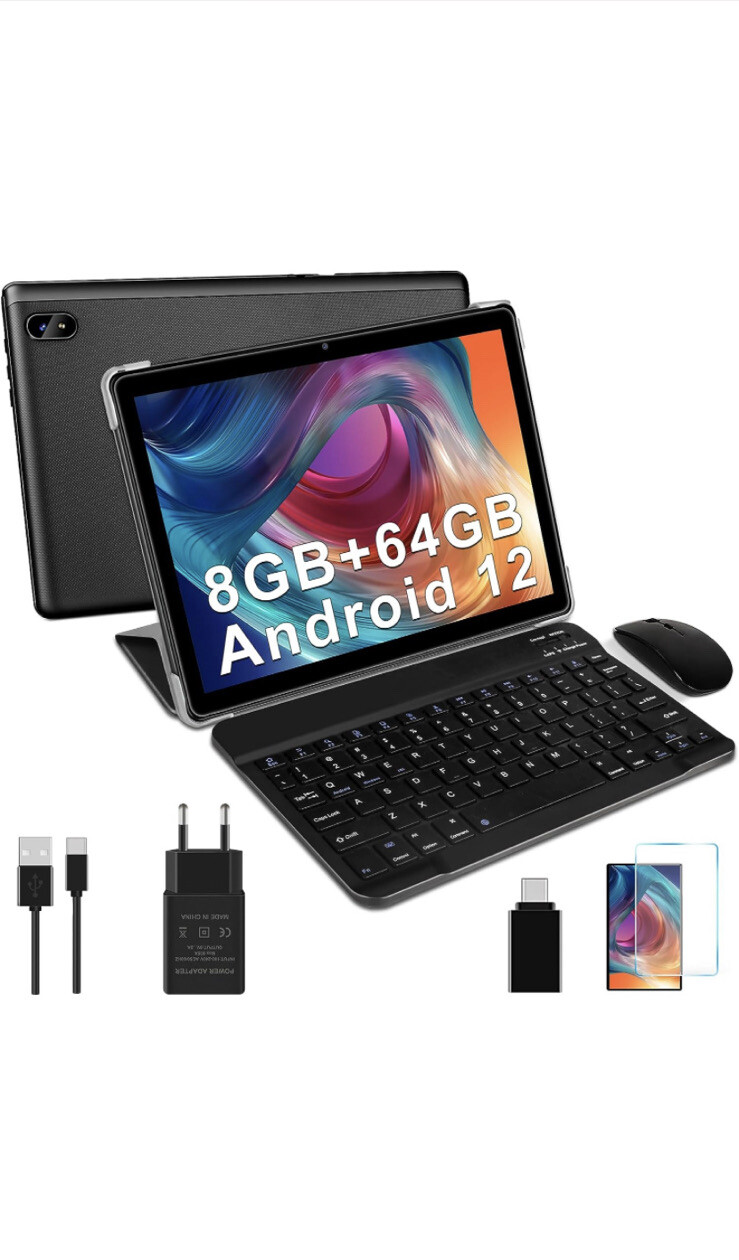Tablette 10 pouces Android avec clavier AZERTY et souris Bluetooth