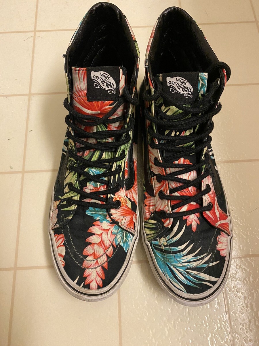 Vans Sk8 Hi Tropical Floral Men’s Women’s 10 Skate Shoes Multicolor