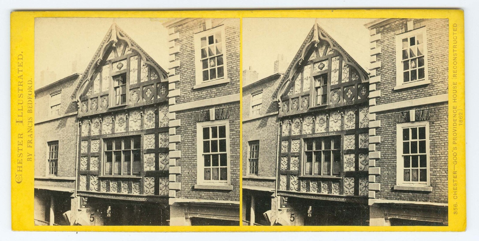 G1538~ ENGLAND – F. Bedford c.1860s Stereoview – 356 Chester, God’s Providence