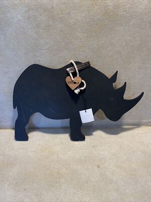 Rhinoceros Hanging Outdoor Blackboard-for Playroom-Outdoor Chalkboard With Tag