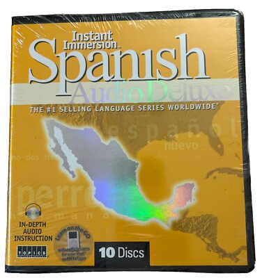 Instant Immersion Spanish (CD 2011) 10 Discs- In-Depth Audio Instruction-Sealed