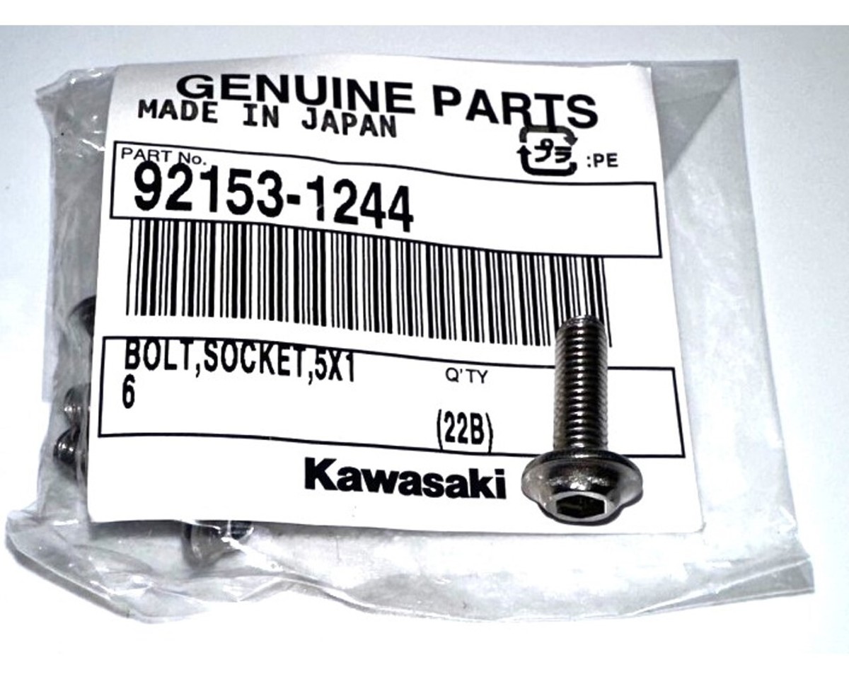 Kawasaki OEM Factory Bolt 5x16 Socket Head Multi Fit 92153-1244 | eBay