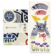 Japanese Cotton Tenugui Tapestry Hand Towel Bento Cloth Kabuto Kazari 35"x13.5"