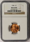 1944 Lincoln Wheat Penny 1C MS 66 RD Red NGC