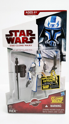 2009 Hasbro Star Wars The Clone Wars Captain Rex In Cold Weather Gear CW50 New