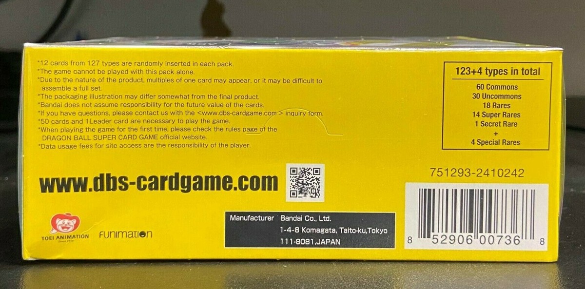 Dragon Ball Z Super Series 2 Union Force TCG Booster Box - 24 Packs for  sale online | eBay