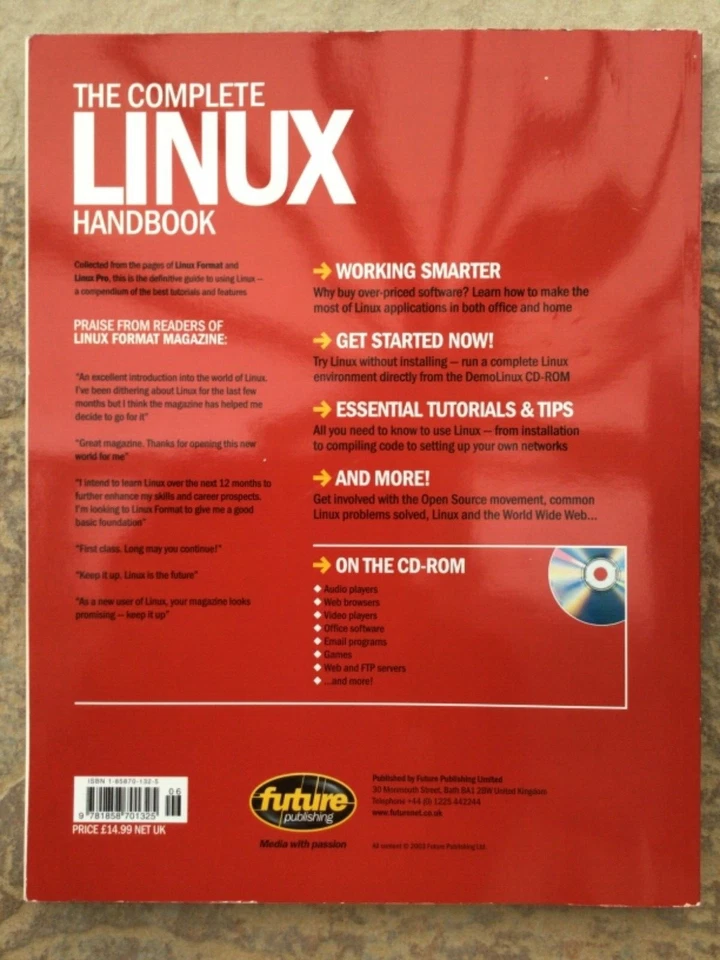 The Complete Linux Handbook . Future Publishing 2003. Paperback with CD-ROM VGC - Image 2 of 4
