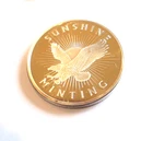 Sunshine Minting 1 Troy Oz .999 Fine Silver Round Eagle Design Bullion