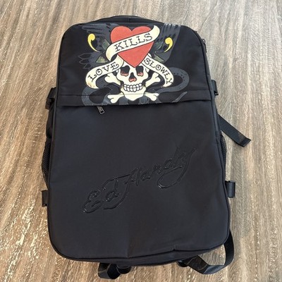 New Y2K Retro Ed Hardy Multi-Functional 2-in-1 Travel Backpack / Suitcase NWT