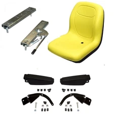 Uni Pro Bucket Seat w/Armrests & Slide Rails Fits John Deere Replaces 6043