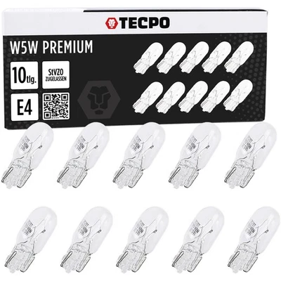 100x W5W STANDLICHT 12V 5W KENNZEICHENLICHT T10 AUTOLAMPEN GLASSOCKEL LAMPE - Bild 1 von 4