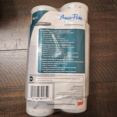2 Genuine Aqua-Pure by 3M Water Filter Cartridges AP117 - New Sealed