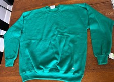 Lee Heavyweight Sweatshirt Blank Green Made in USA Vintage 90s Size 2XL w/ TAGS