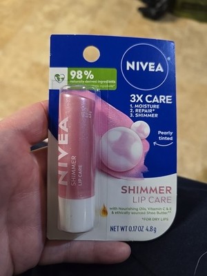 Nivea Lip Care Pearly Tinted Shimmer Lip Care 0.17 oz NIPS Moisturizing Lip Care