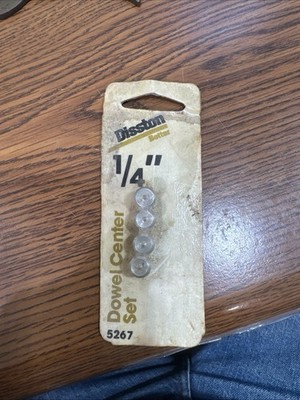 Disston 1/4'' Dowel Center Set  #5267 Wood Dowel Tip Center NOS USA