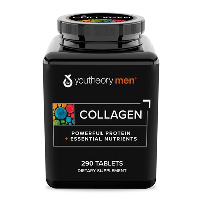 Youtheory Kollagen für Männer 290 Kapseln mit Biotin, Vitamin C und 18 Aminosäuren