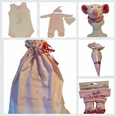 Baby Mädchen Geschenkset Geschenkbox Geschenk Geburt  Sacca Nascita 10-tlg 0-3 M
