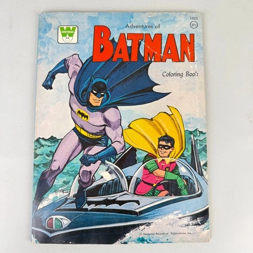 Vintage Adventures of Batman Coloring Book Whitman 1966 Comic Book Collectible