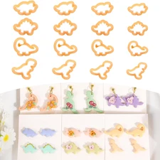 Cute Dinosaur Clay Cutters - 16 Pcs Dinosaur Clay Cutters for Earrings, 4 Sha...