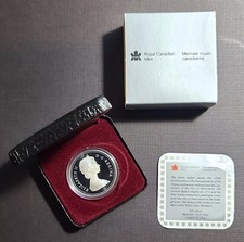 Canada, $1, 1986, KM #149, 50% Silver Cameo Proof, 0.375 troy oz with COA, OGP