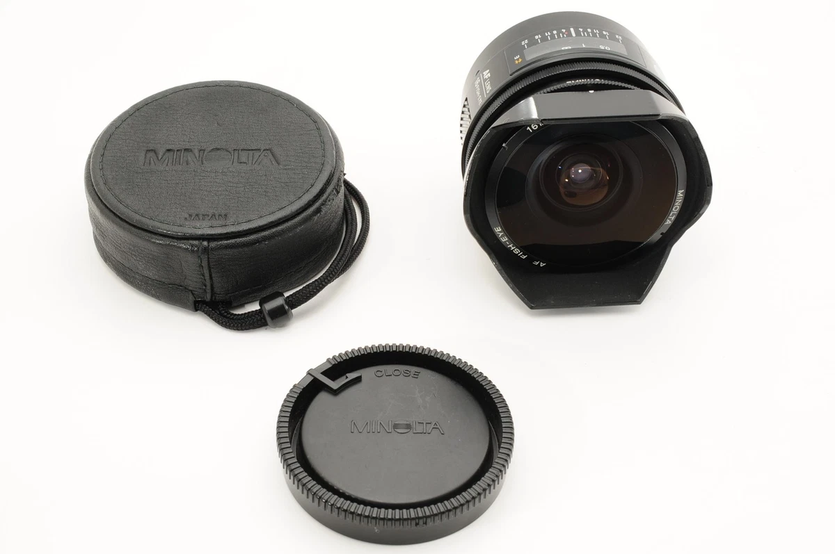 Objectif Fish-eye Minolta AF 16mm F/2.8 – Monture A (Sony) – État TOP MINT
