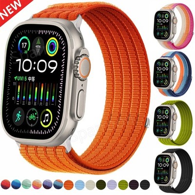 Nylon Sport Loop Band for Apple Watch Series 10 11 9 8 7 6 5 SE Ultra 3 38 49mm