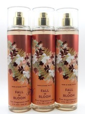 BATH  BODY WORKS FALL IN BLOOM FRAGRANCE MIST BODY SPRAY 8 FL OZ LOT OF 3 PCS 