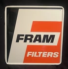 Vintage Embossed Fram Filters Advertising Metal Sign 18” X 18”