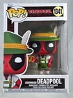 Funko Pop MARVEL Deadpool Lederhosen #1341 W/Protector NEW VAULTED Damaged Box