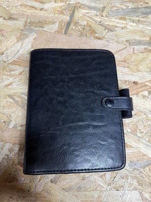 Filofax Tasche Kent schwarz Leder Organizer Planer Notizbuch Clip Büro Arbeit