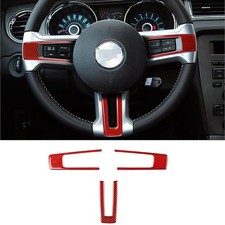 Rote Carbon-Lenkrad-Rahmen-Abdeckungs-Ordnung für Ford Mustang 2009-2013