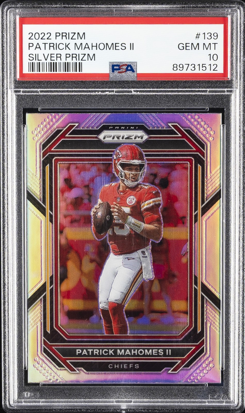 2022 PANINI PRIZM SILVER PRIZM #139 PATRICK MAHOMES II PSA 10