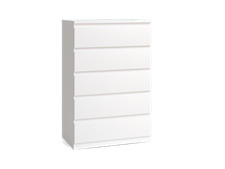 7.05.02.090.1 LYRA chest of drawers with 5 drawers 80x121cm, white