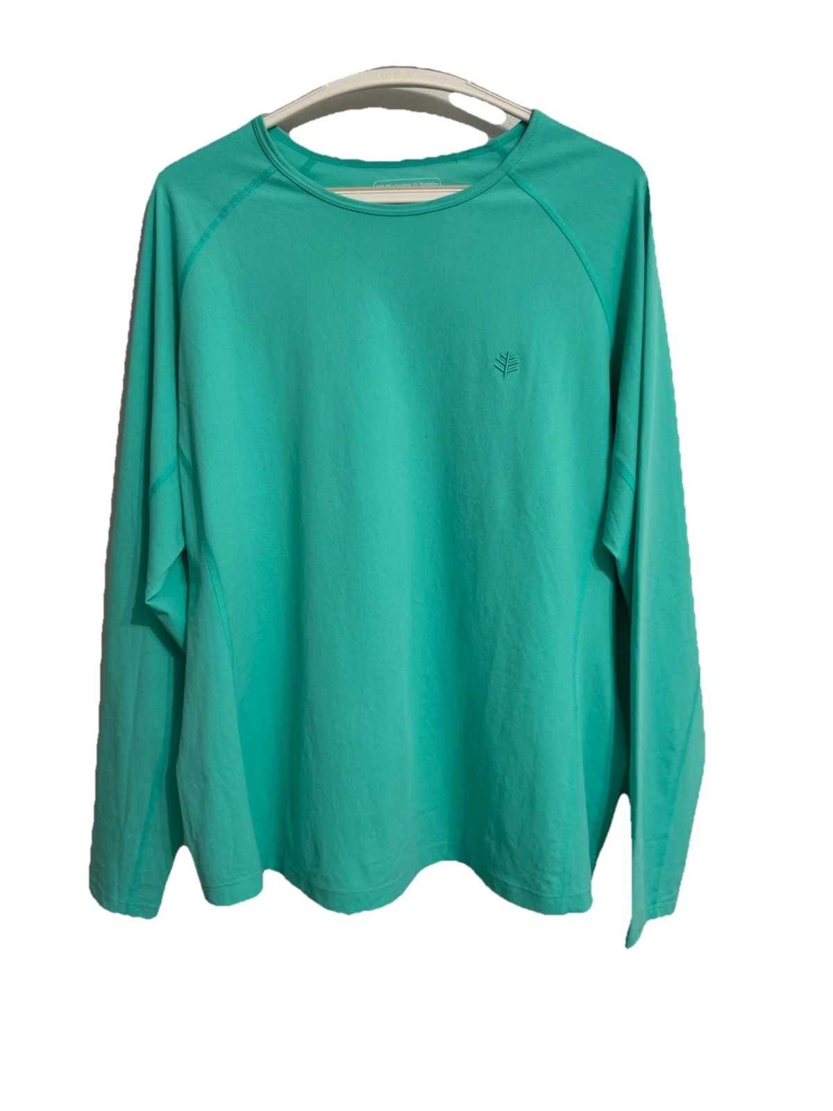 Coolibar XXL UPF 50+ Hightide Swim Shirt Sun Protection Long Sleeve Mint Color
