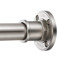 Industrial Shower Curtain Rod - 2-in-1 Design Tension Curtain Rod - Never Rus...