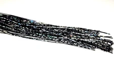 RUBBER SILICONE LEGS - Fly Tying Material - PEARL/ BLACK - 44 Strands - NEW!
