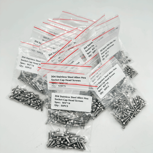 50PCS M3 x 14 304 Stainless Steel Allen Hex Socket Cap Head Screws - Picture 3 of 22